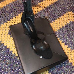 Black clear strap shoe